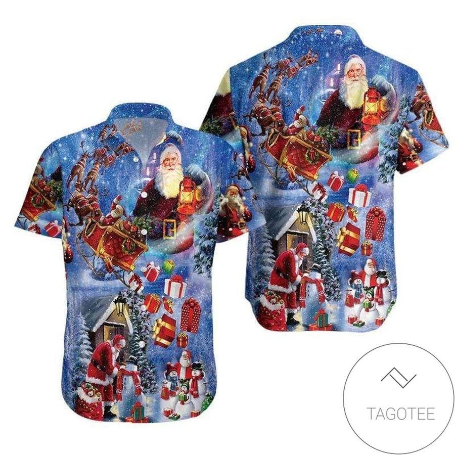 Cover Your Body With Amazing Santa Claus Give Gifts To Good Kids Hawaiian Aloha Shirts