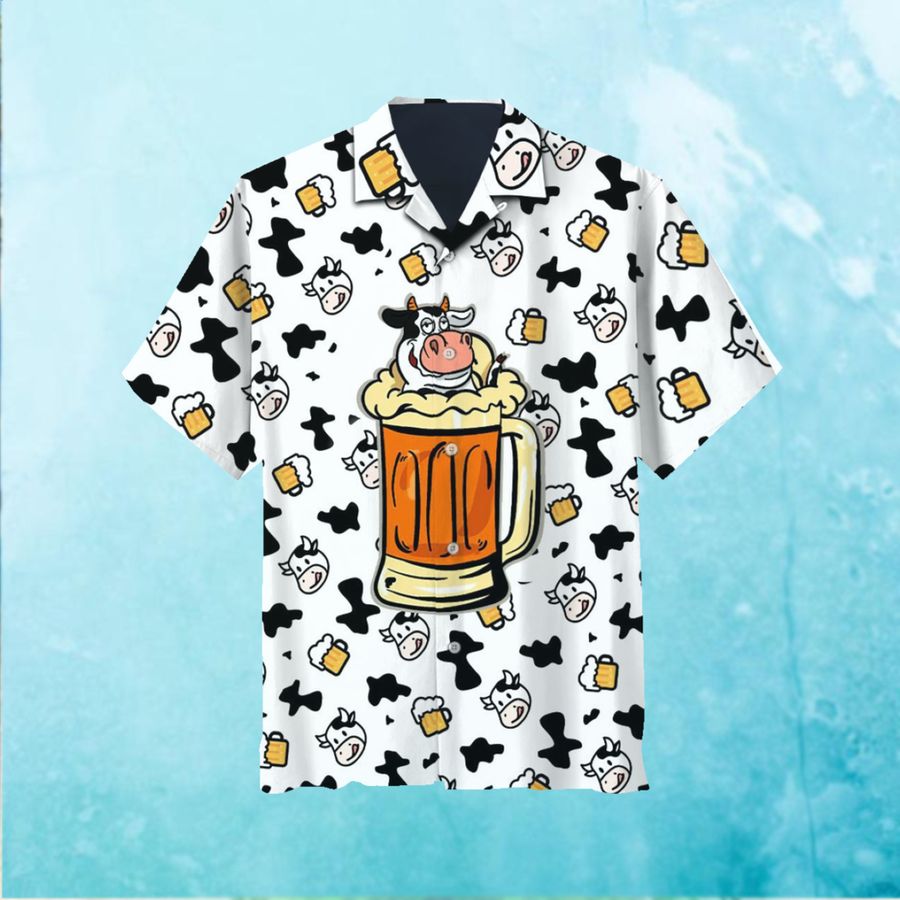 Cow And Beer Hawaiian Shirt