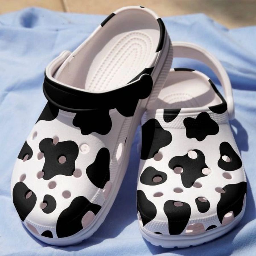 Cow Milky Adults Crocs Crocband Clog Shoes For Men Women Ht