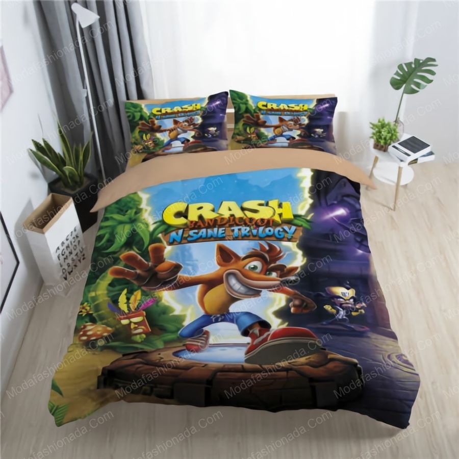 Crash Bandicoot Game 1 Bedding Set – Duvet Cover – 3D New Luxury – Twin Full Queen King Size Comforter Cover
