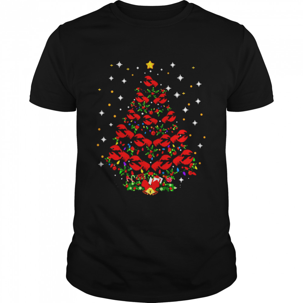 Crawfish Pine Tree Merry Christmas Shirt, Tshirt, Hoodie, Sweatshirt, Long Sleeve, Youth, funny shirts, gift shirts, Graphic Tee