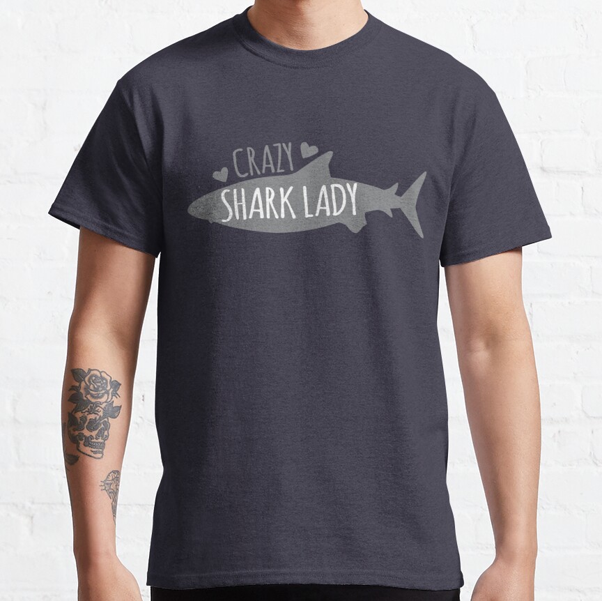 CRAZY Shark lady  Classic T-Shirt