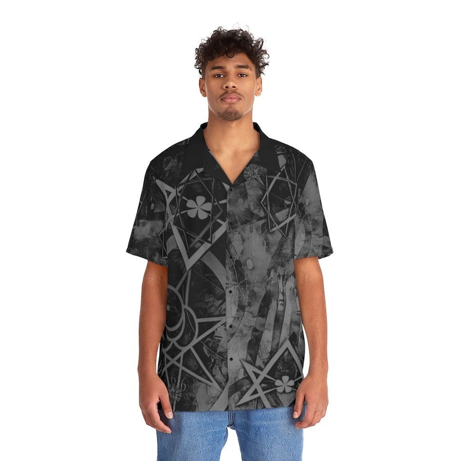 Crowley Distressed Men's Hawaiian Shirt-1