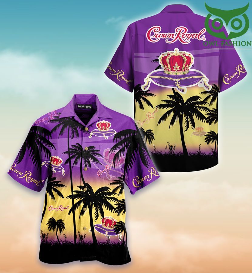 Crown Royal Drink palm Hawaiian Shirt