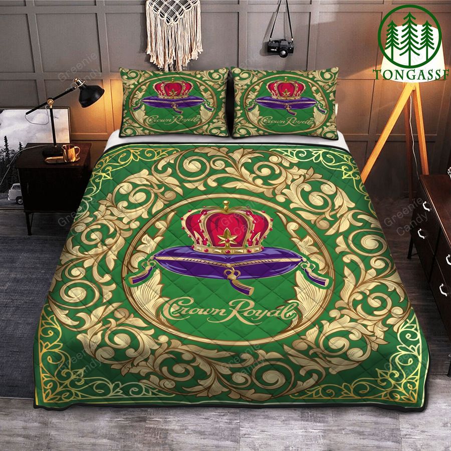 Crown Royal Whiskey Apple luxurious flower Quilt Bedding Set