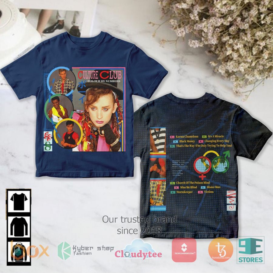 Culture Club Band Colour By Numbers Album 3D T-Shirt – LIMITED EDITION
