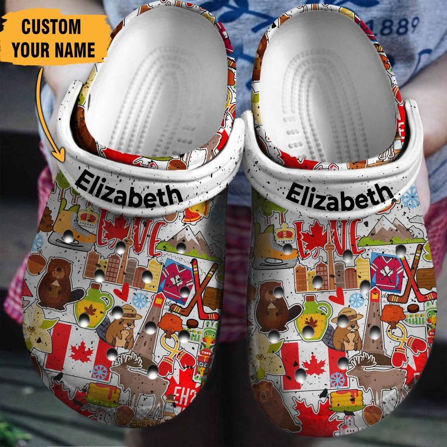 Custom Crocs - Canada Symbols Personalized Clogs Shoes