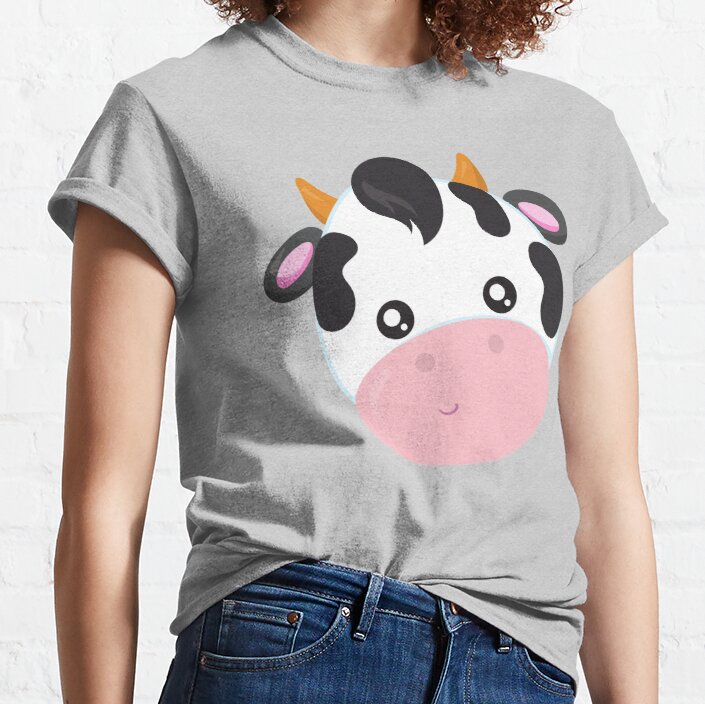 Cute Cow, Little Cow, Baby Cow, Farm Animal Classic T-Shirt
