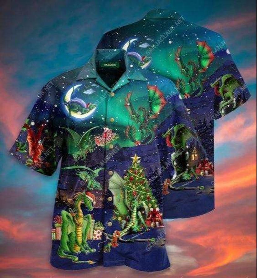 Cute Dragon Christmas Hawaiian Shirt