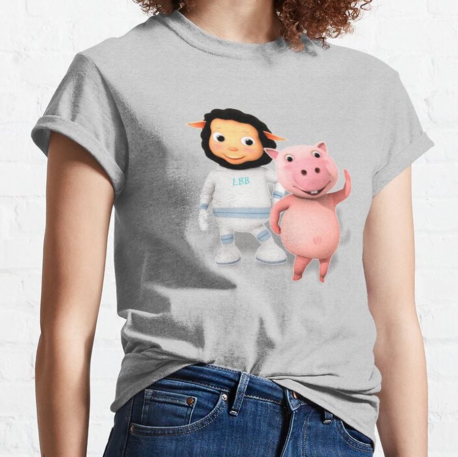 Cute Little Baby Black Sheep and Pig Animals Funny Dancing Classic T-Shirt