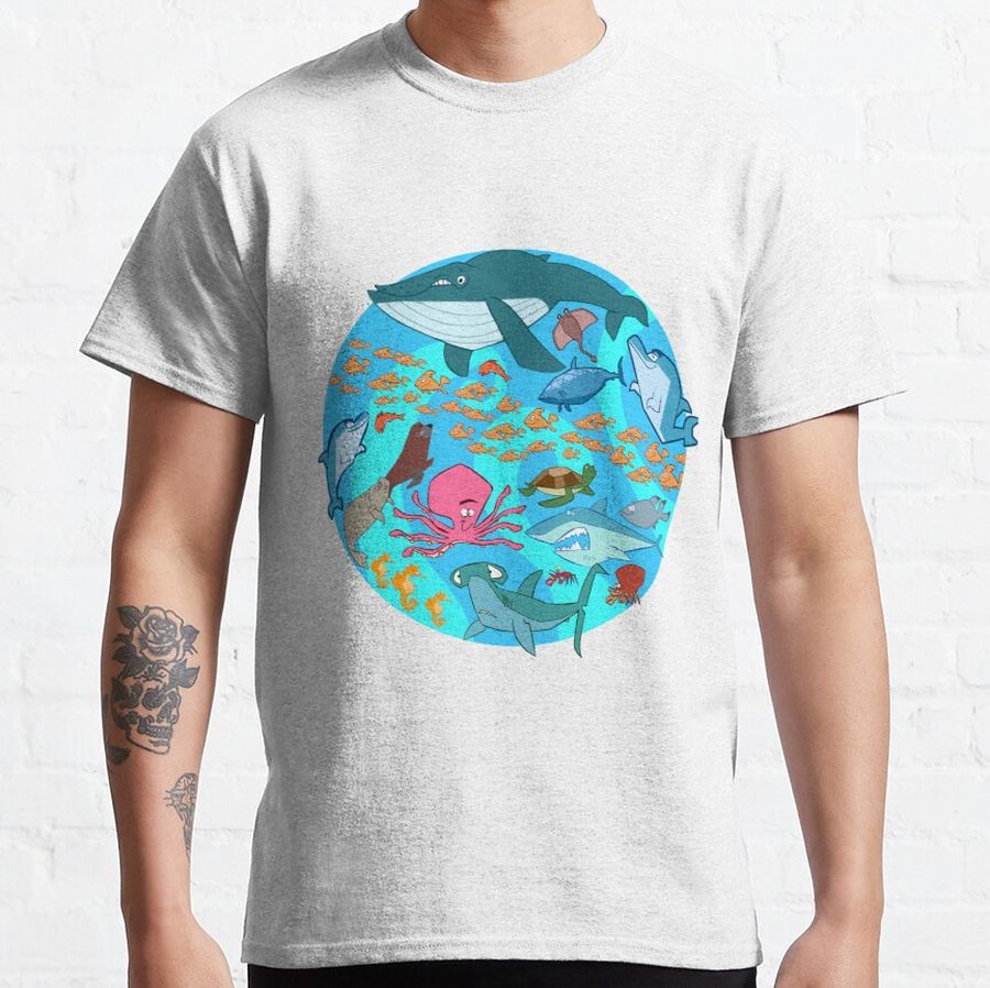 Cute Sea Animals Underwater Classic T-Shirt