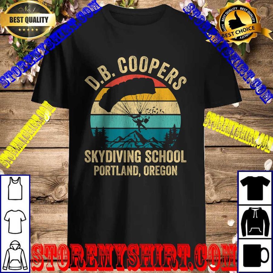 D. B. Coopers Skydiving School Portland Oregon Vintage T-Shirt