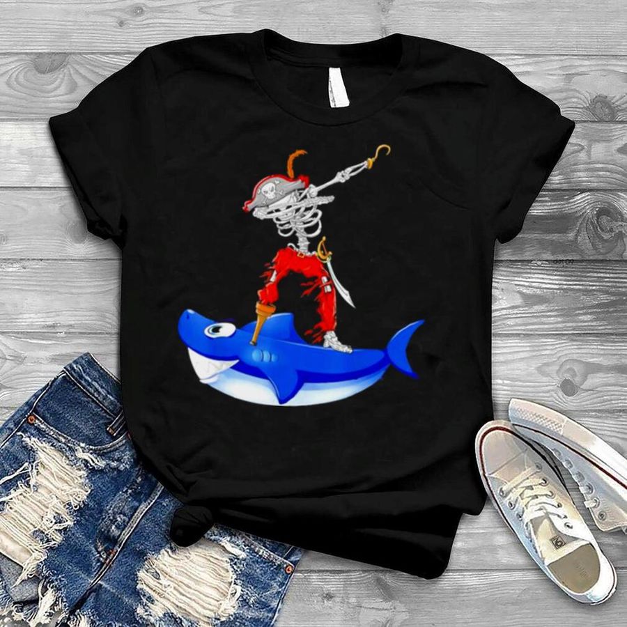 Dabbing Pirate and Shark Pirate Halloween Costume T Shirt