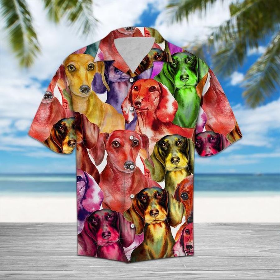 Dachshund Color Hawaiian Shirt Pre10721, Hawaiian shirt, beach shorts, One-Piece Swimsuit, Polo shirt, funny shirts, gift shirts, Graphic Tee
