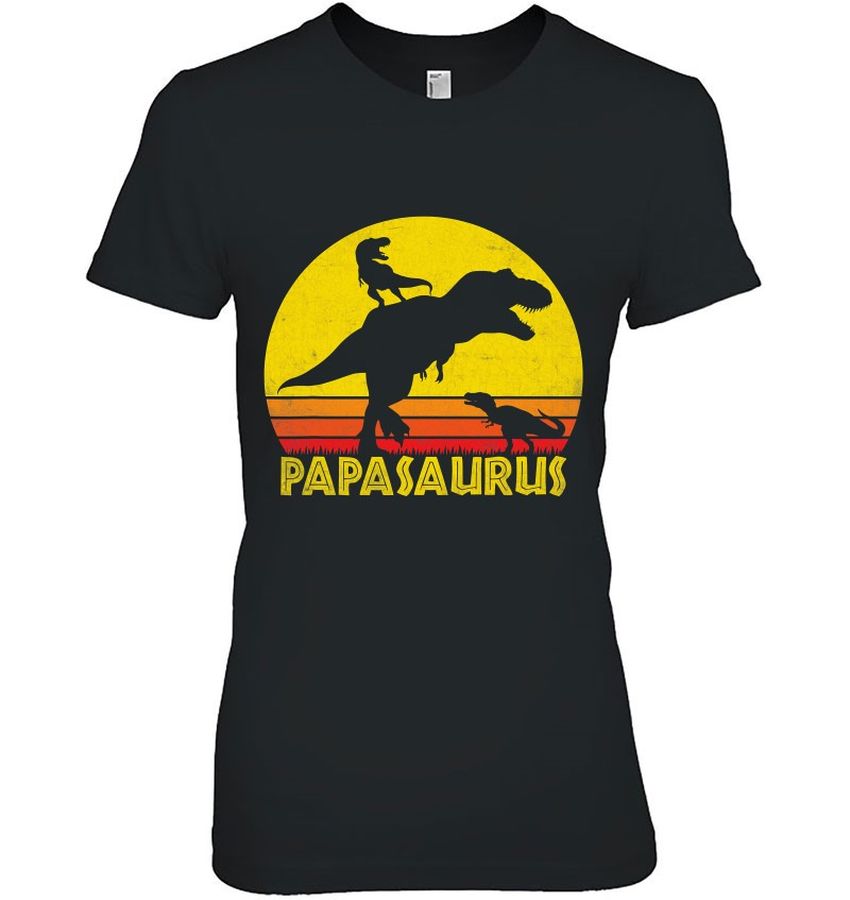 Dad Dinosaur Shirt Papasaurus Dinosaur 2 Kids