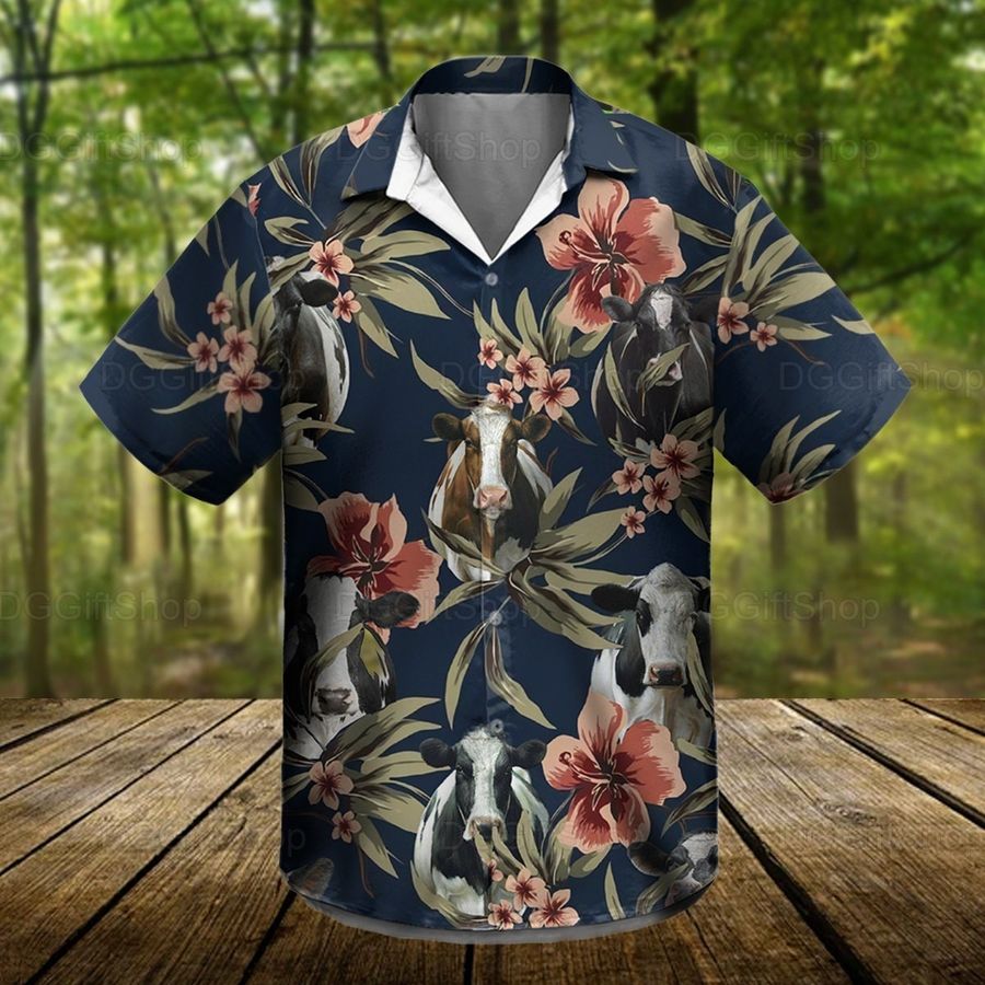 Dairy Cattle Hawaiian Shirt, Cattle Aloha Shirts, Summer Shirts, Cattle Lover, Gift For Him, Heifer Shirt, Shirt For Men, Cow Beach Shirts