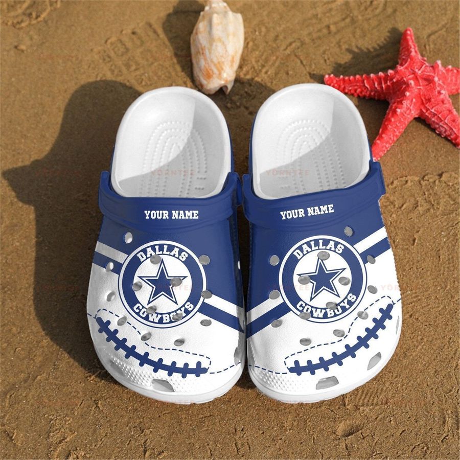 Dallas Cowboy Custom Name Crocs Crocband Clog Comfortable Shoes