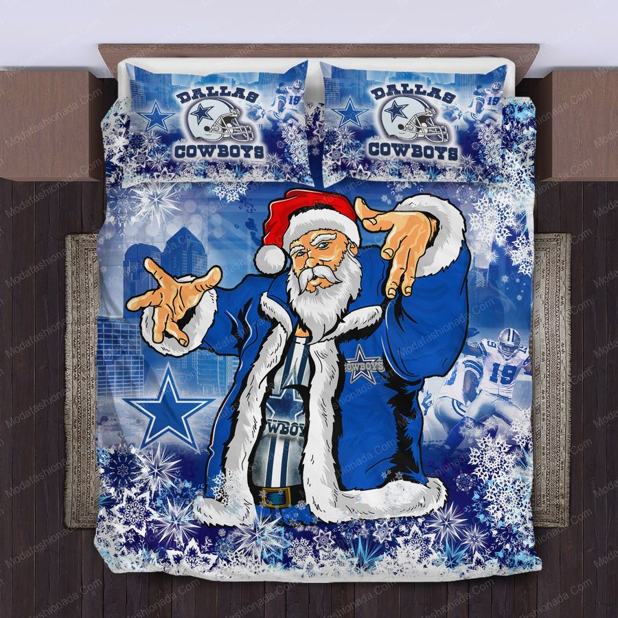 Dallas Cowboys Christmas Santa Claus Bedding Sets