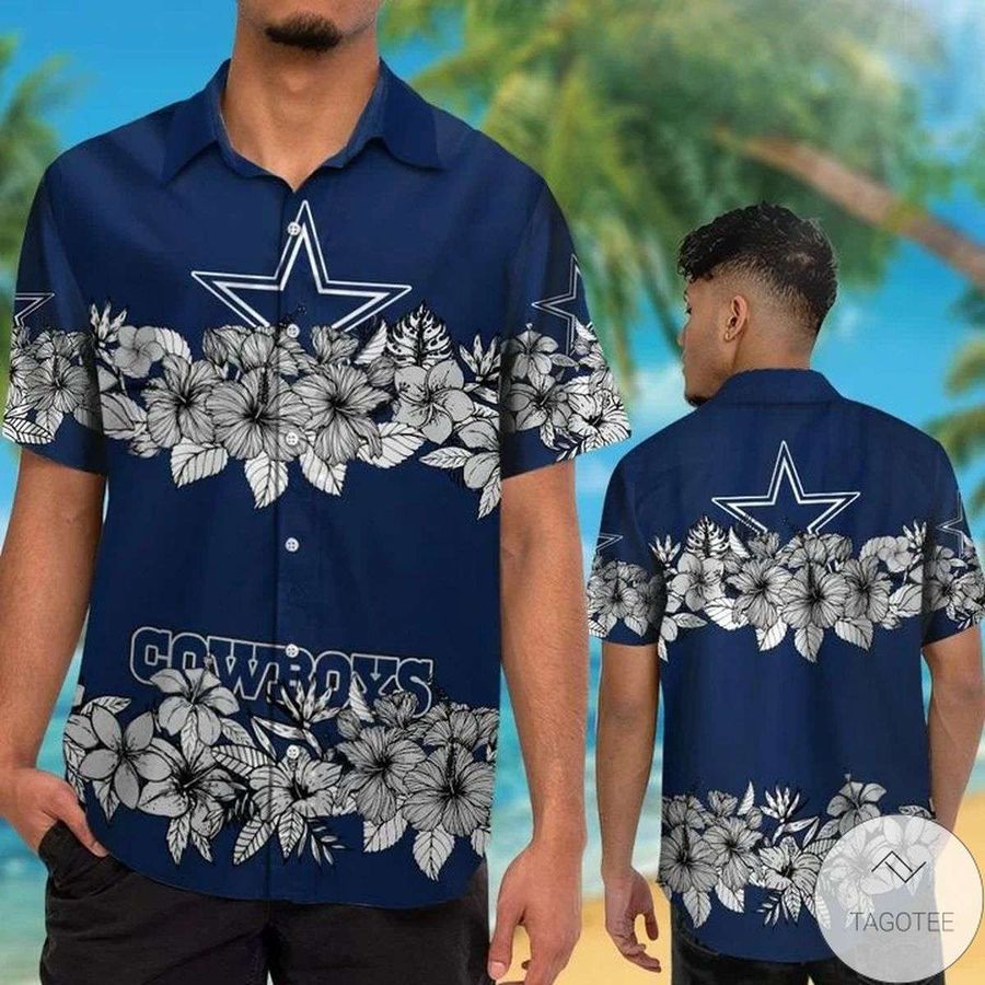 Dallas Cowboys Flowers Hawaiian Shirt