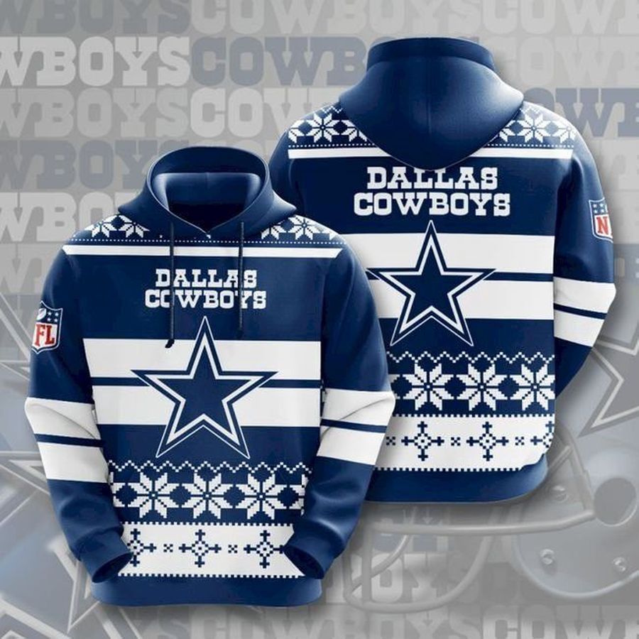 Dallas Cowboys Football 3D Hoodie Hooded Pocket Pullover For Fan