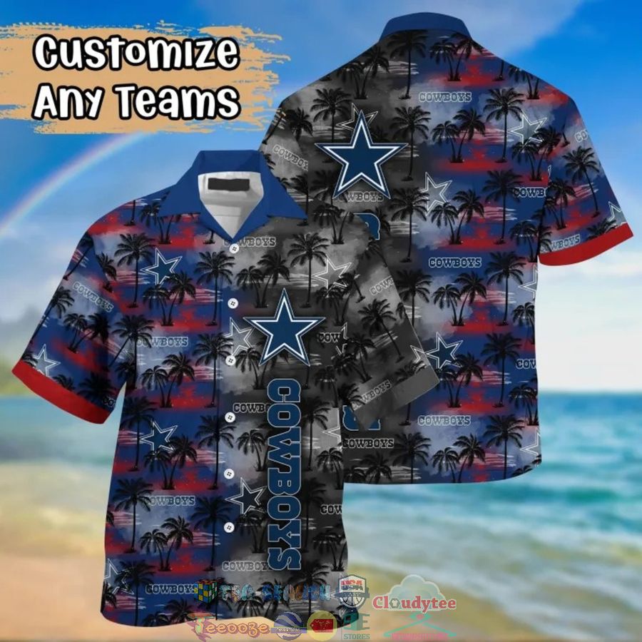 Dallas Cowboys Logo NFL Palm Tree Hawaiian Shirt – Saleoff
