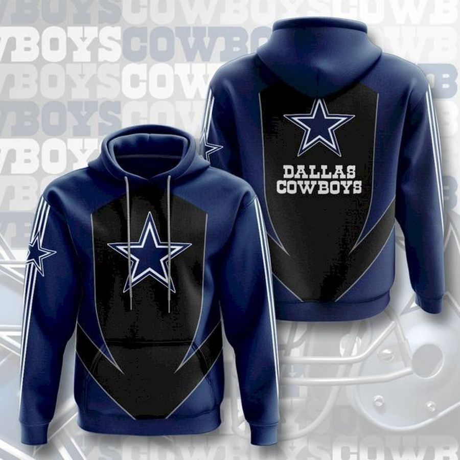Dallas Cowboys NFL 3D Hoodie Hooded Pullover For DC Football Fan