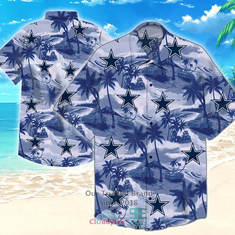 Dallas Cowboys Palm tree Blue Grey Hawaiian Shirt – LIMITED EDITION