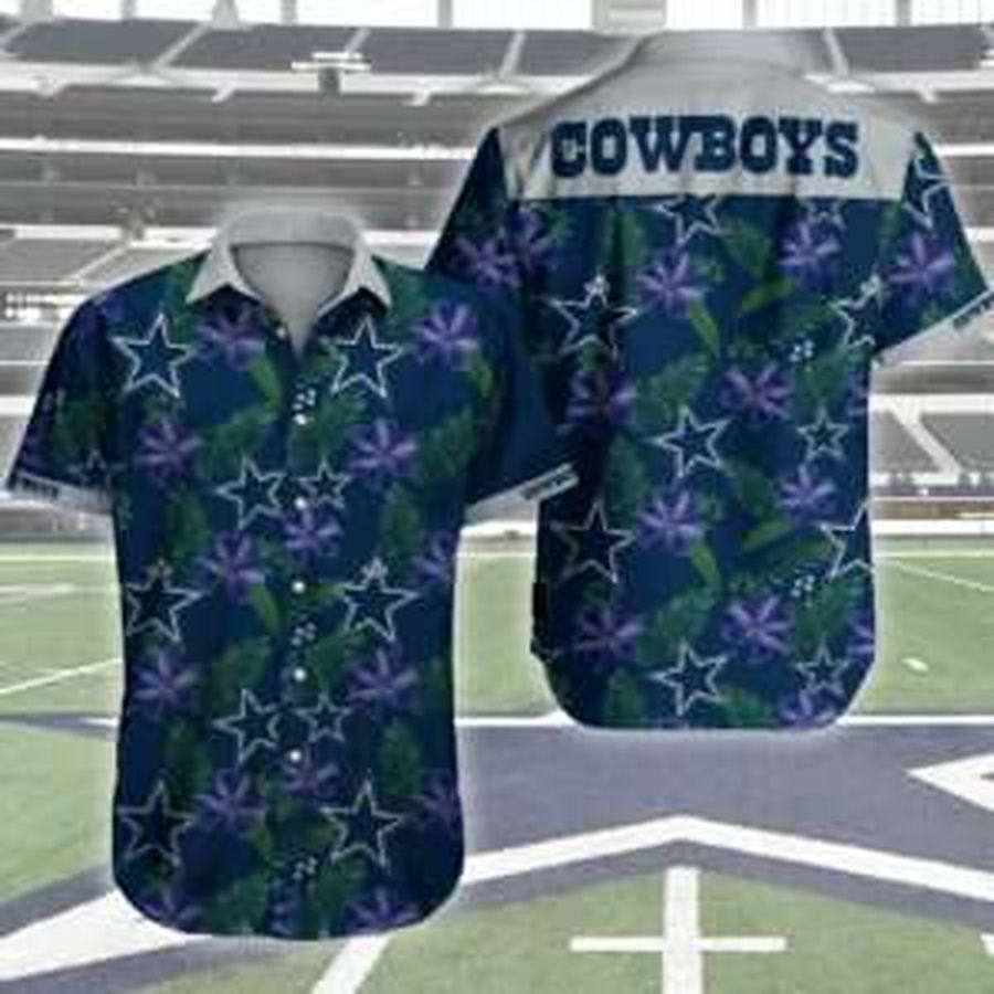 Dallas Cowboys Tropical Flower Hawaiian Shirt