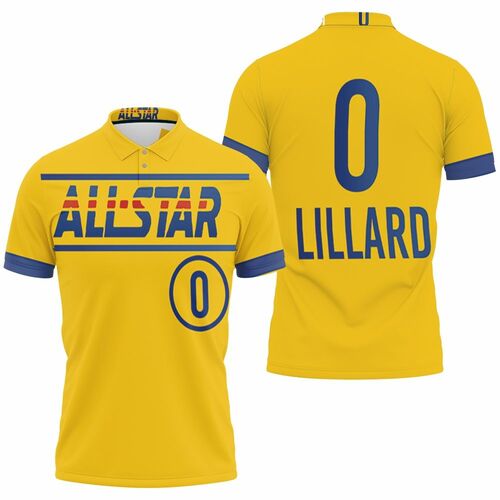 Damian Lillard Blazers 2021 All-star Western Conference Gold Jersey Inspired Style Polo Shirt Model A3336 All Over Print Shirt 3d T-shirt