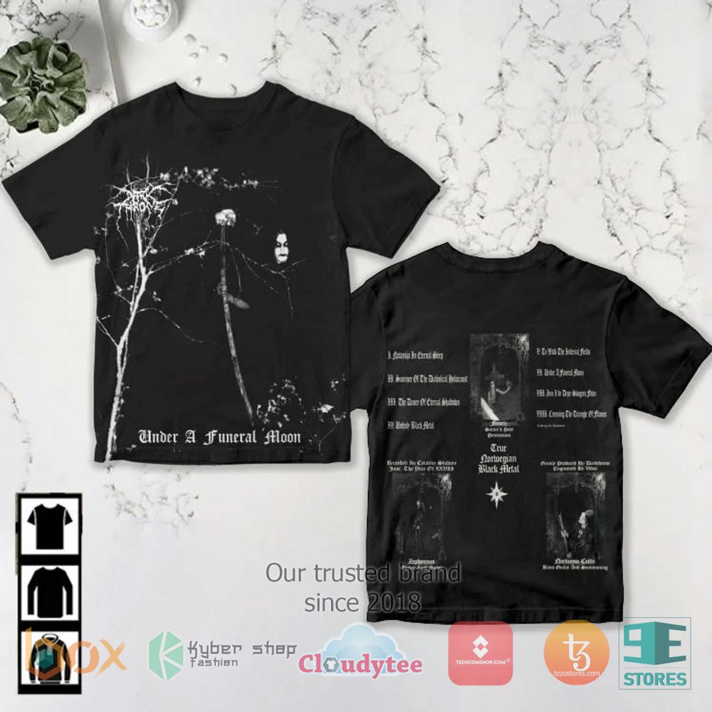 Darkthrone Under a Funeral Moon Album 3D Shirt – LIMITED EDITION