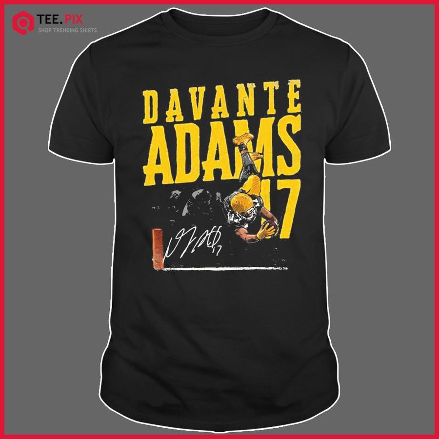 Davante Adams 17 For Green Bay Packers Signatures NFL T-Shirt