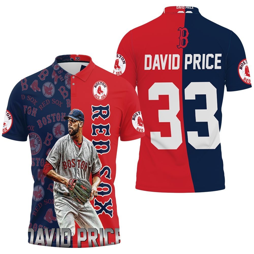 David Price Boston Red Sox 33 Polo Shirt All Over Print Shirt 3d T-shirt
