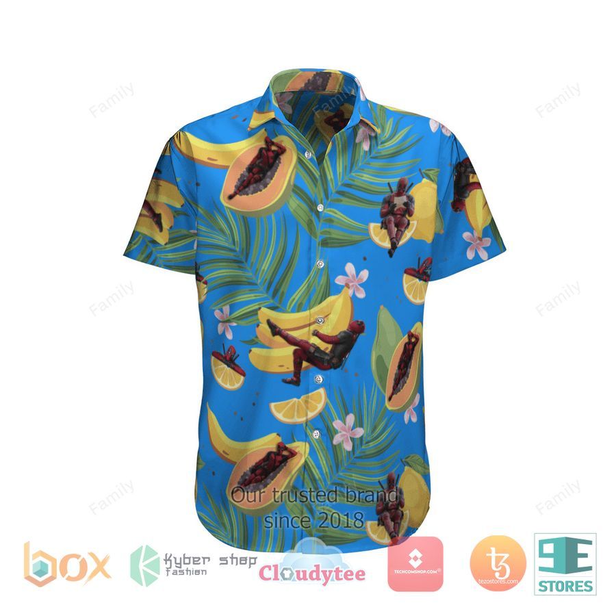 Dead Pool papaya banana fruit blue Hawaiian Shirt – LIMITED EDITION