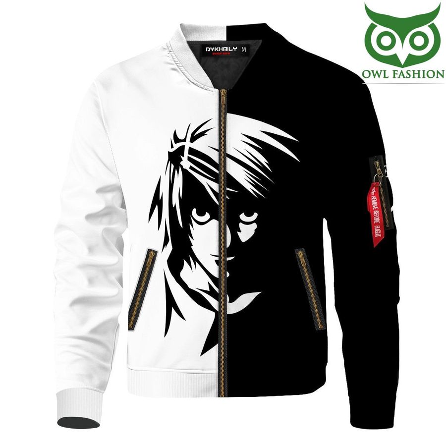 Death Note L Printed Bomber Jacket