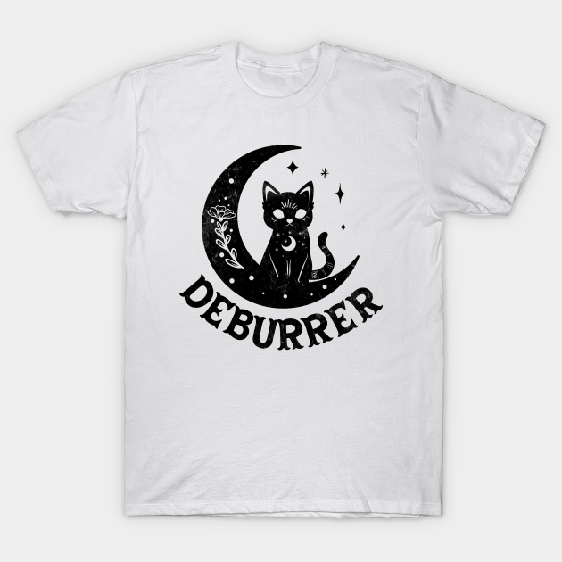 Deburrer - Magical Cat On Moon Design T-shirt, Hoodie, SweatShirt, Long Sleeve