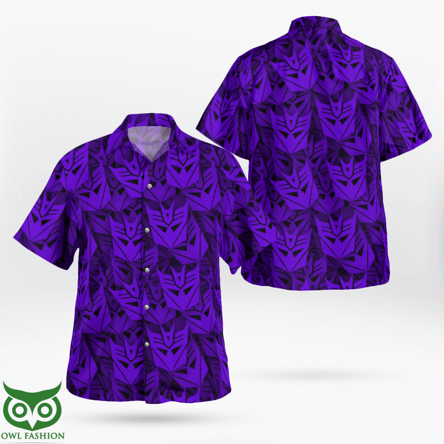Decepticon Transformer Purple Hawaiian Shirt.png