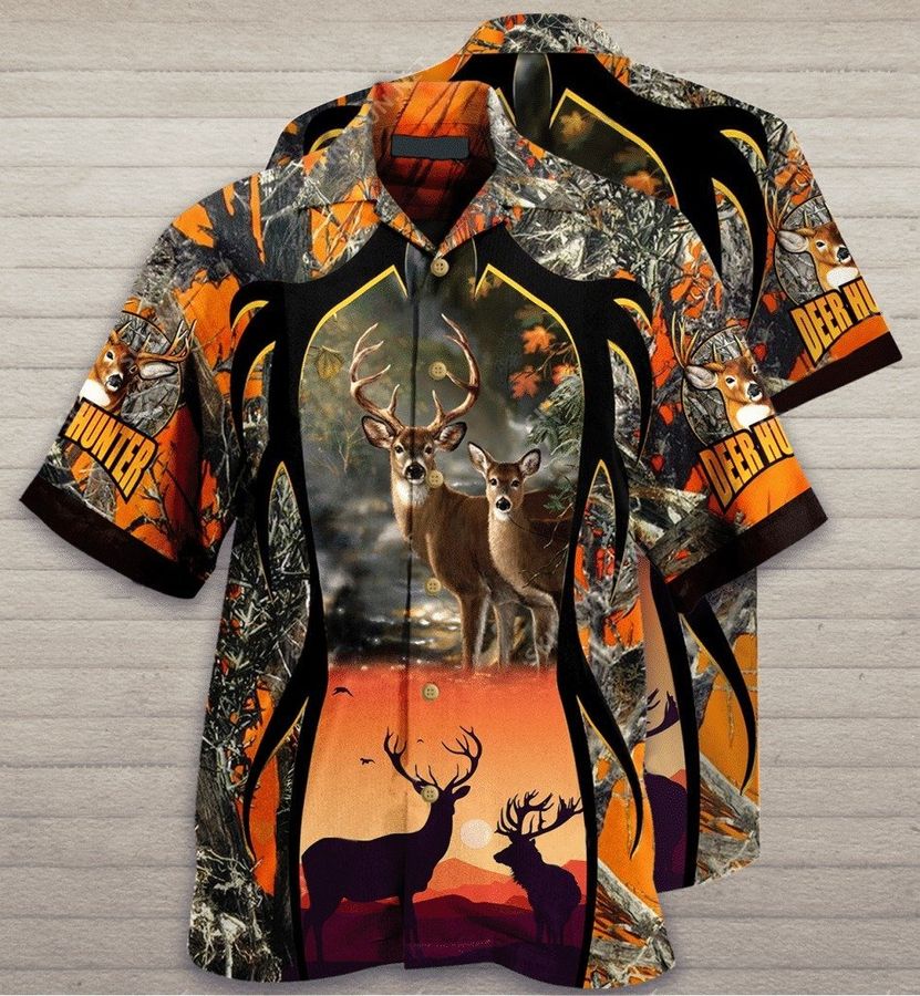 Deer Hunting Camo Unisex Hawaiian Shirt Pre13275, Hawaiian shirt, beach shorts, One-Piece Swimsuit, Polo shirt, funny shirts, gift shirts