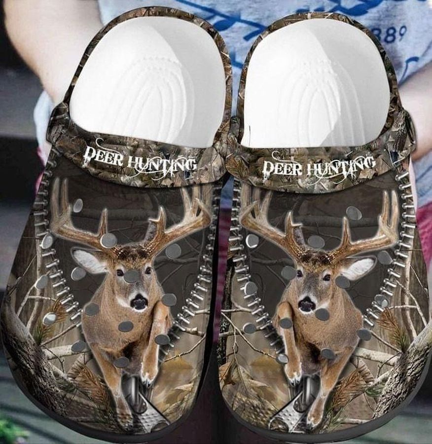 Deer Hunting Gift For Lover Rubber Crocs Crocband Clogs, Comfy Footwear