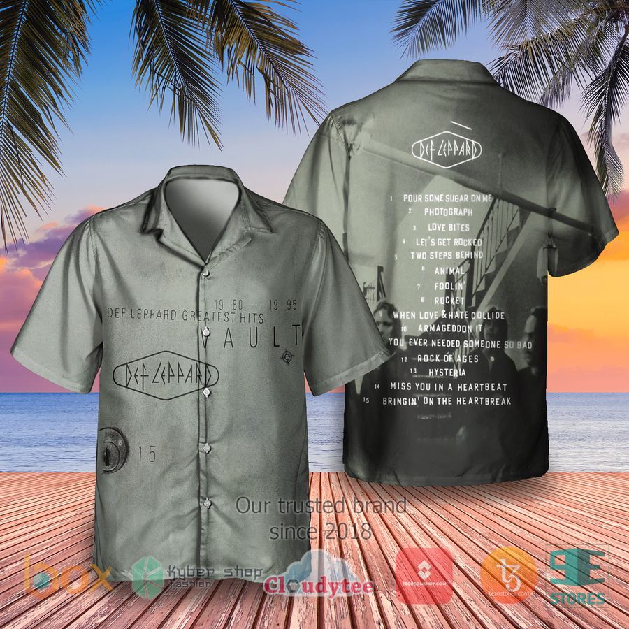 Def Leppard Greatest Hits (1980â€“1995) Album Hawaiian Shirt – LIMITED EDITION
