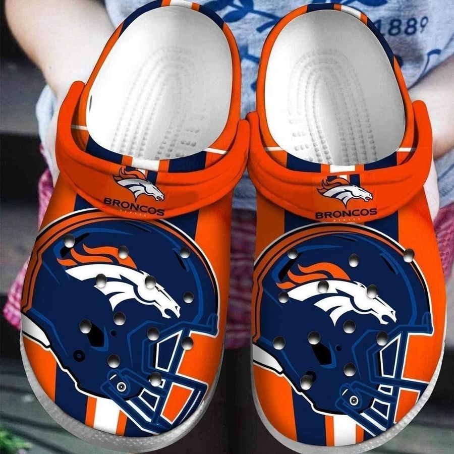 Denver Broncos Crocs Crocband Clog Comfortable Water Shoes