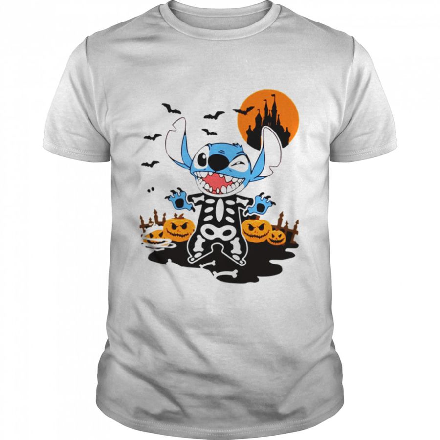 Design For Halloween Stitch Skeleton Halloween Night shirt