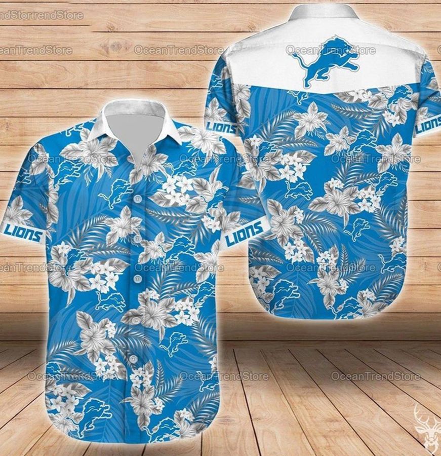 Detroit Lions Football Hawaiian Shirt