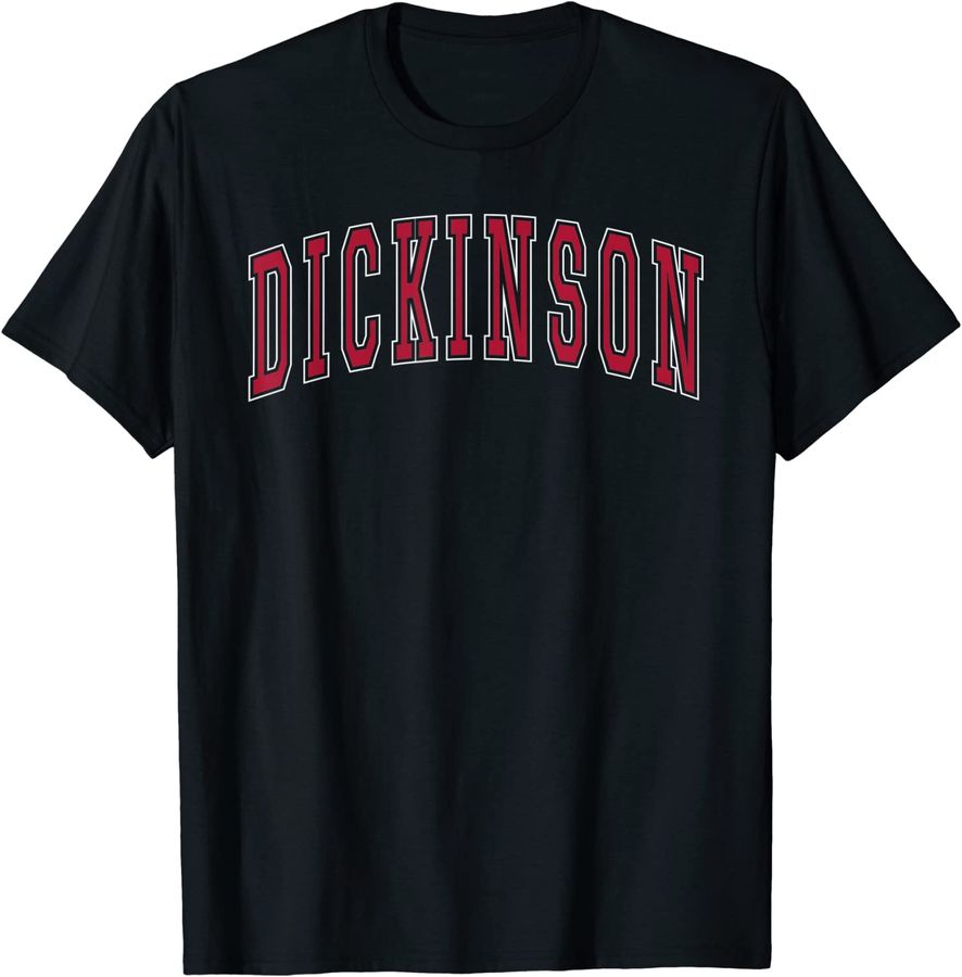 Dickinson North Dakota Souvenir College Style Red Text