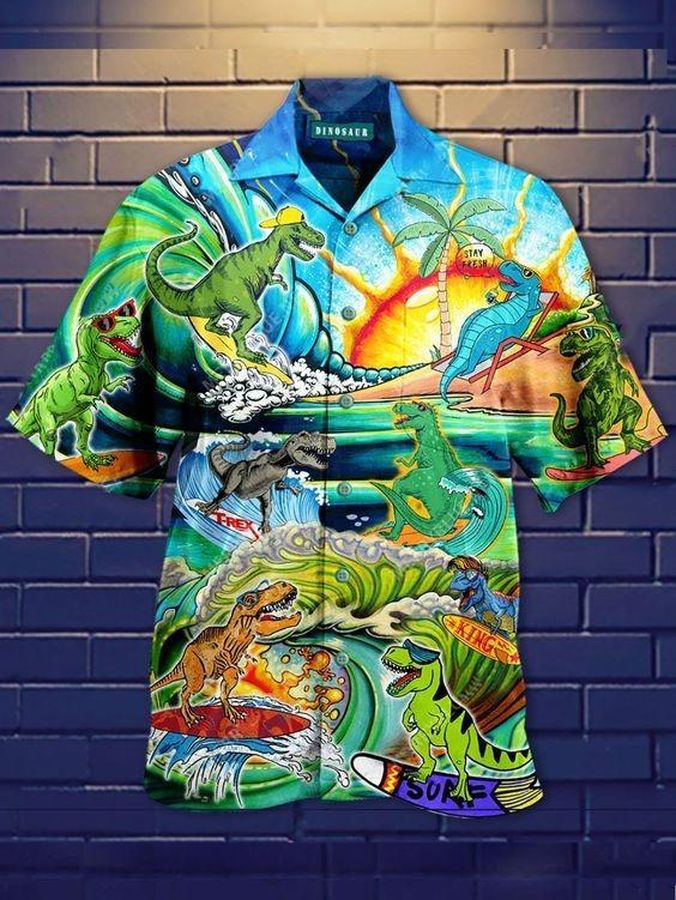 Dinosaur Hawaiian Shirt Pre13260, Hawaiian shirt, beach shorts, One-Piece Swimsuit, Polo shirt, funny shirts, gift shirts, Graphic Tee