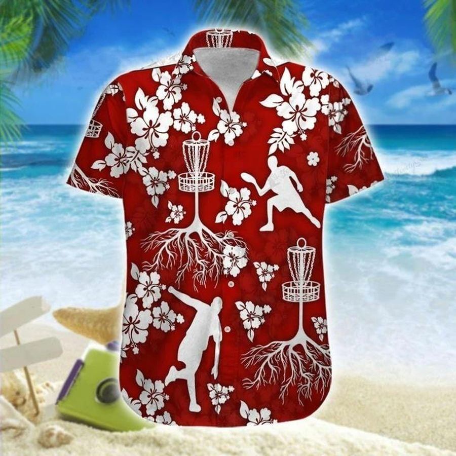 Disc Golf Tree Hibiscus Hawaiian Shirt Pre10964, Hawaiian shirt, beach shorts, One-Piece Swimsuit, Polo shirt, funny shirts, gift shirts, Graphic Tee