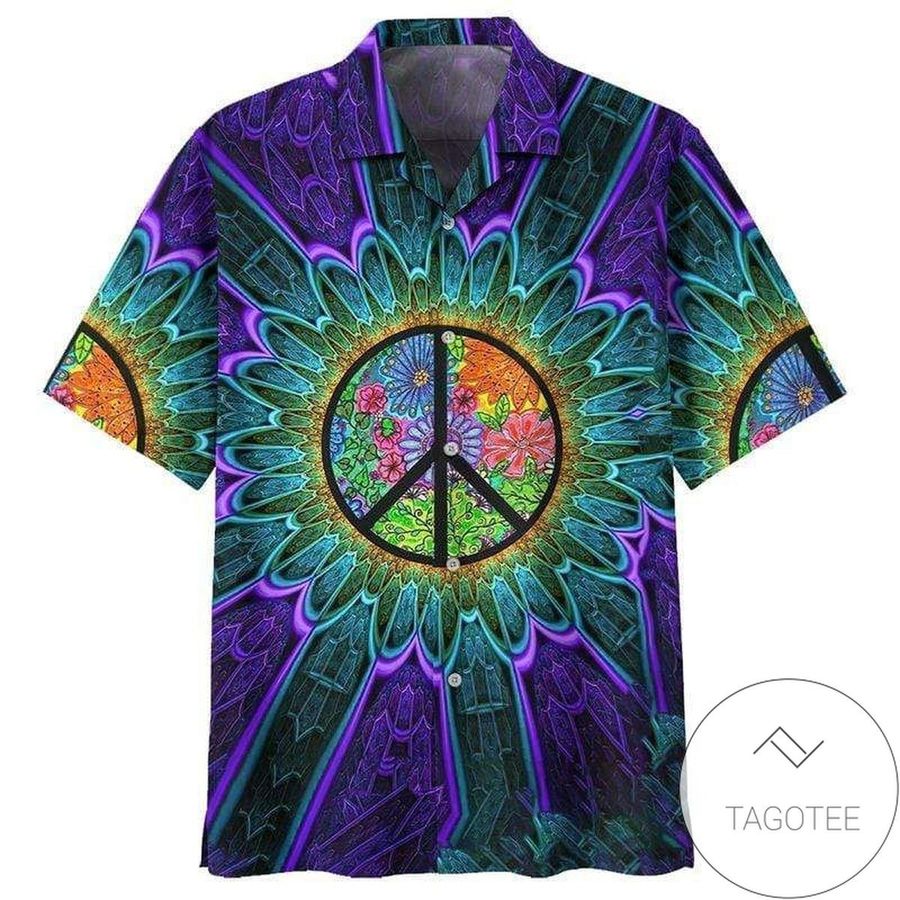Discover Cool Hippie Sunflower Peace Peaceful Hippy Lover Aloha Authentic Hawaiian Shirt 2022s V