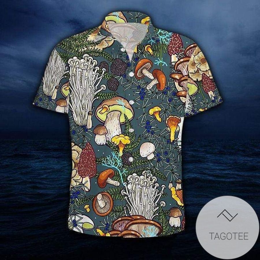 Discover Cool Mushroom Colorful Art Hawaiian Aloha Shirts