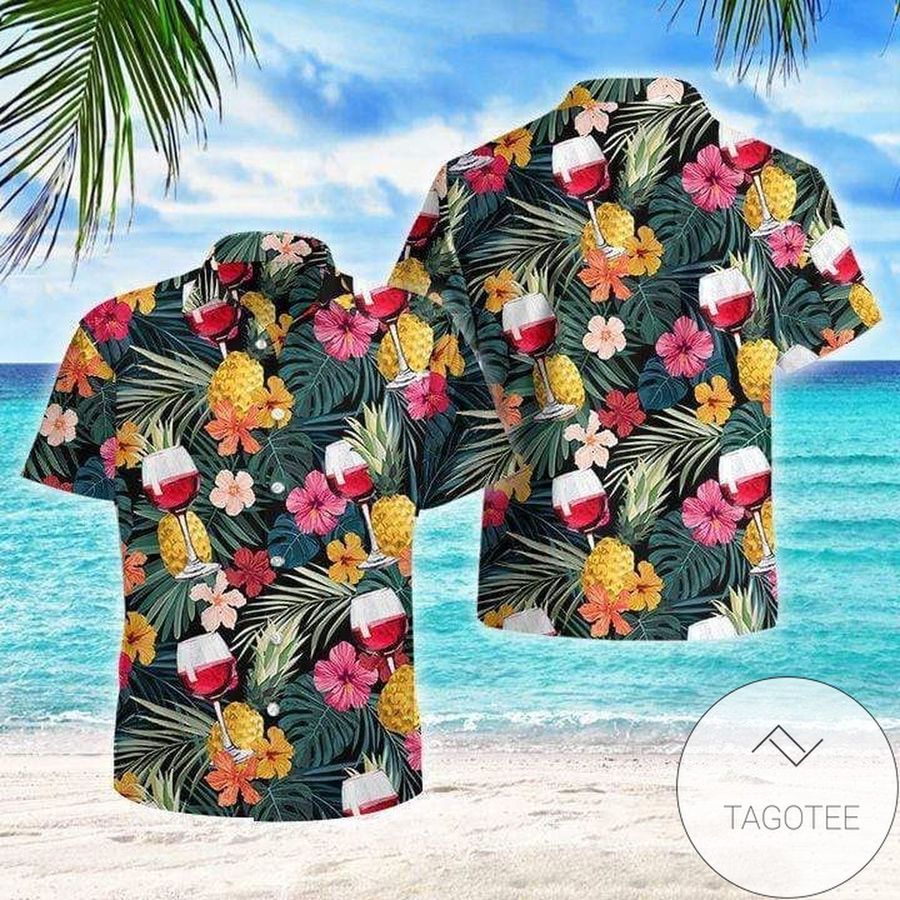 Discover Cool Red Wine Hibiscus Tropical Aloha Authentic Hawaiian Shirt 2022s