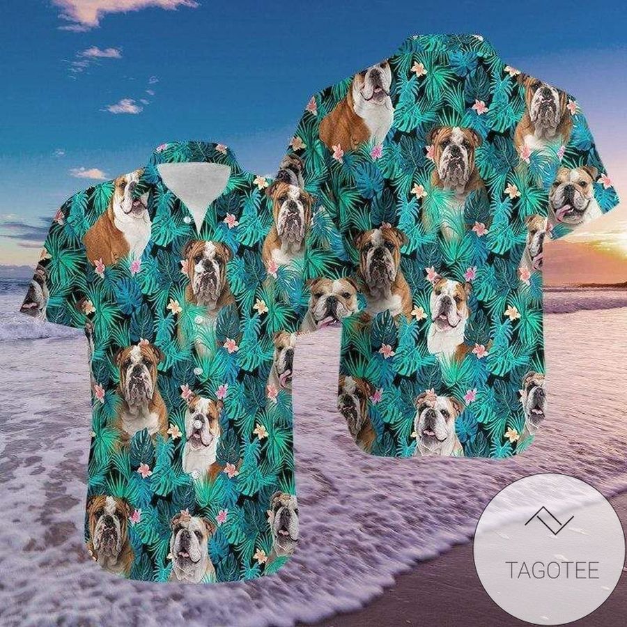 Discover Cool Tropical Bulldog Hawaiian Aloha Shirts 510l