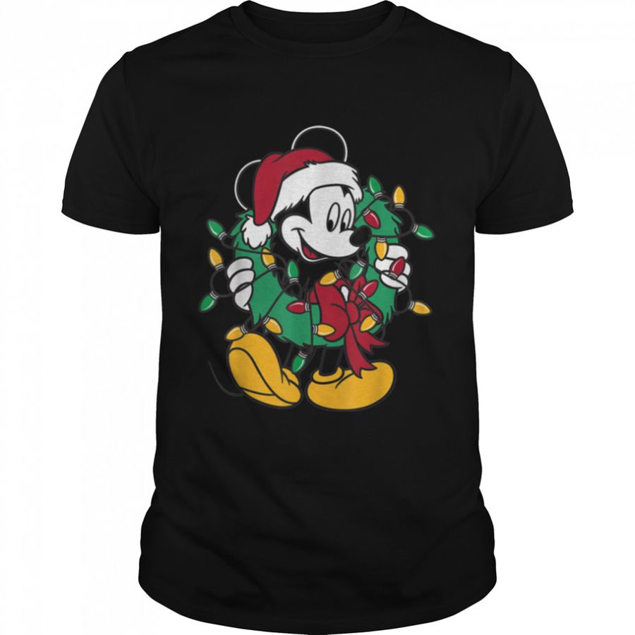 Disney Mickey Mouse Christmas Lights T-Shirt B07G7R2X69